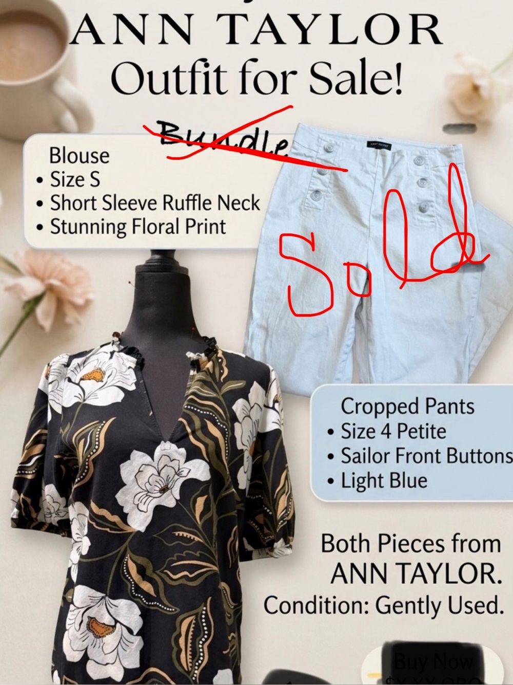 Like new Ann Taylor floral blouse